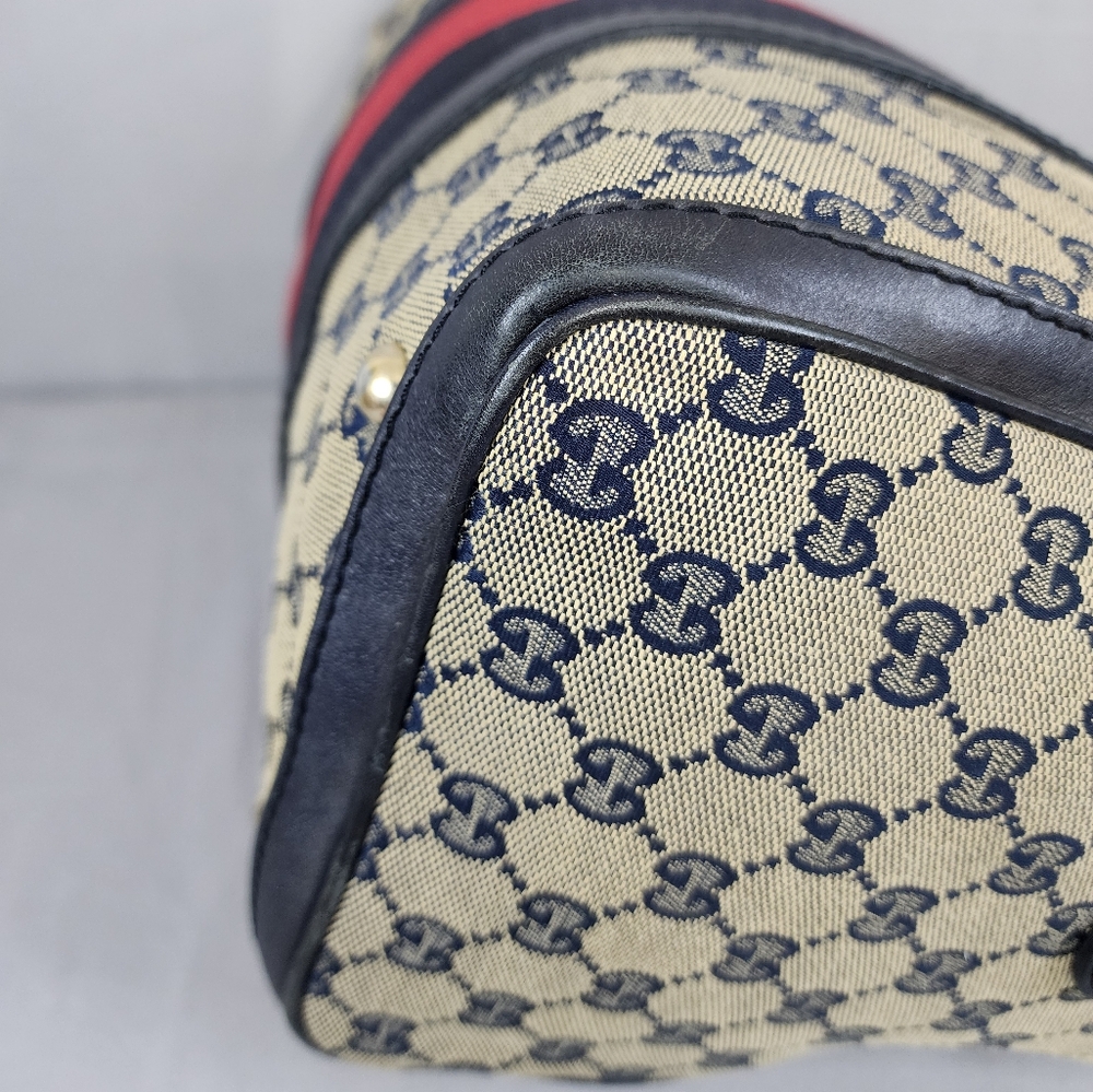 ✨️GUCCI GG Canvas Web Boston Bag - Picture 12 of 16